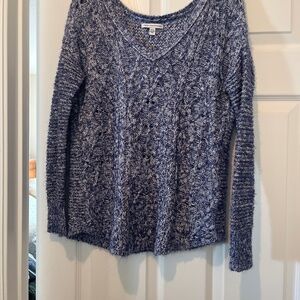 Blue and white sweater